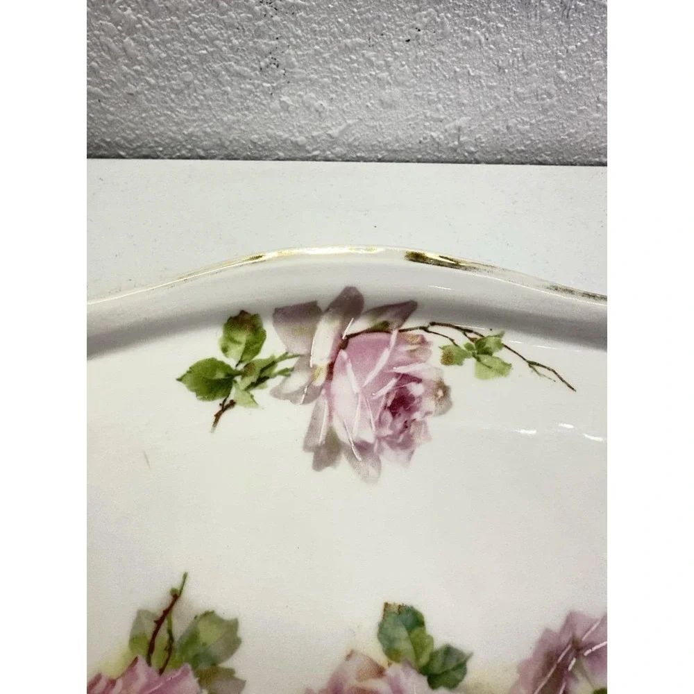 Antique C.T. Altwasser Silesia Porcelain Two-Handled Serving Tray / Cake Plate